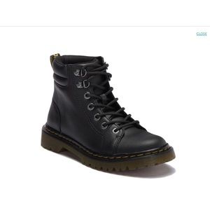 Dr. Martens FAORA 7 EYE HIKER Black Leather BOOT  Size 10 Women